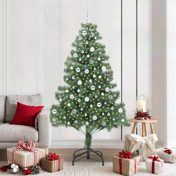 Árbol de Navidad con 300 LED con soporte Verde 210 cm PVC D