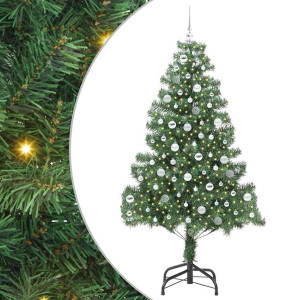 Árbol de Navidad con 300 LED con soporte Verde 210 cm PVC H