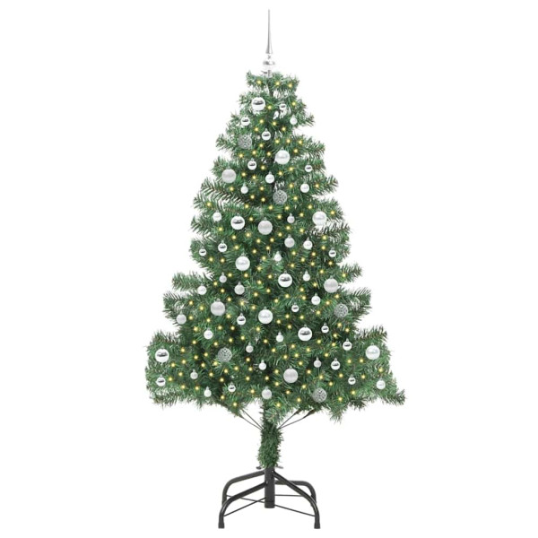 Árbol de Navidad con 300 LED con soporte Verde 210 cm PVC M 3