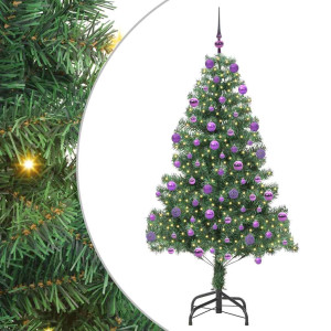 Árbol de Navidad con 300 LED con soporte Verde 210 cm PVC H