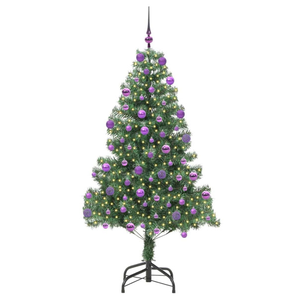 Árbol de Navidad con 300 LED con soporte Verde 210 cm PVC M 3
