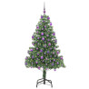 Árbol de Navidad con 300 LED con soporte Verde 210 cm PVC 3