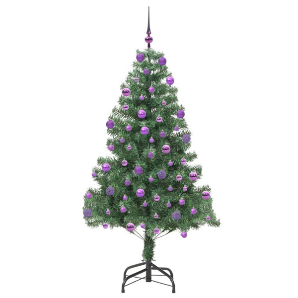 Árbol de Navidad con 300 LED con soporte Verde 210 cm PVC M 4