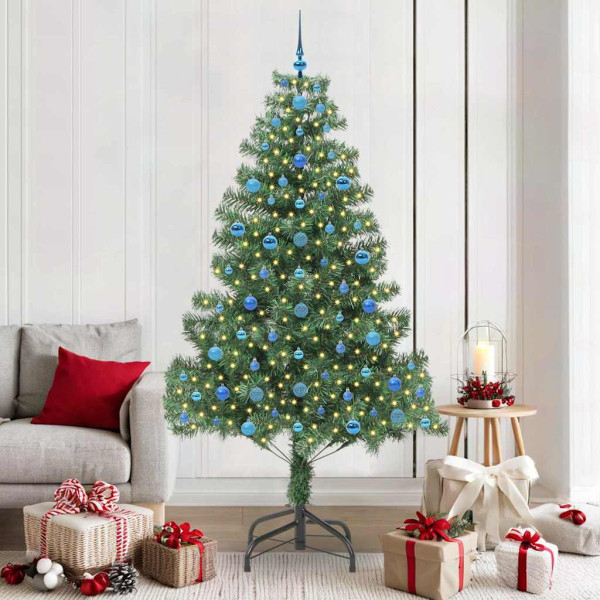 Árbol de Navidad con 300 LED con soporte Verde 210 cm PVC D