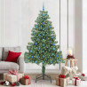 Árbol de Navidad con 300 LED con soporte Verde 210 cm PVC 1