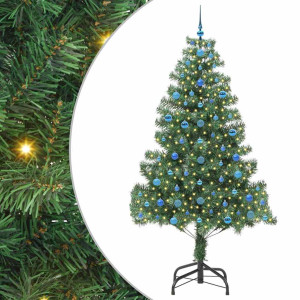 Árbol de Navidad con 300 LED con soporte Verde 210 cm PVC H