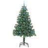Árbol de Navidad con 300 LED con soporte Verde 210 cm PVC 4