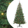 Árbol de Navidad con 300 LED con soporte Verde 240 cm PVC 2