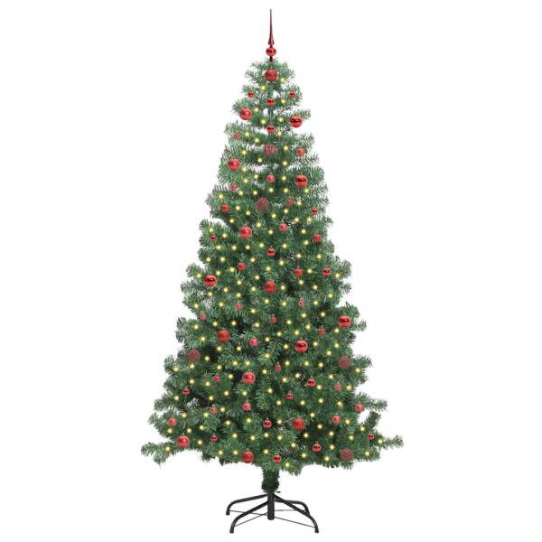Árbol de Navidad con 300 LED con soporte Verde 240 cm PVC M 3