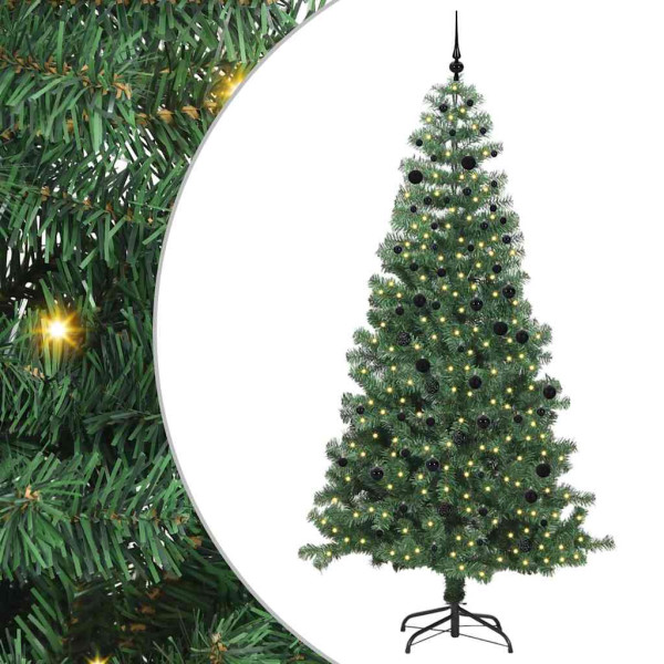 Árbol de Navidad con 300 LED con soporte Verde 240 cm PVC D