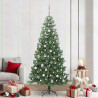 Árbol de Navidad con 300 LED con soporte Verde 240 cm PVC 1