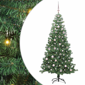 Árbol de Navidad con 300 LED con soporte Verde 240 cm PVC H