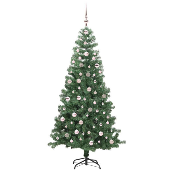 Árbol de Navidad con 300 LED con soporte Verde 240 cm PVC M 4