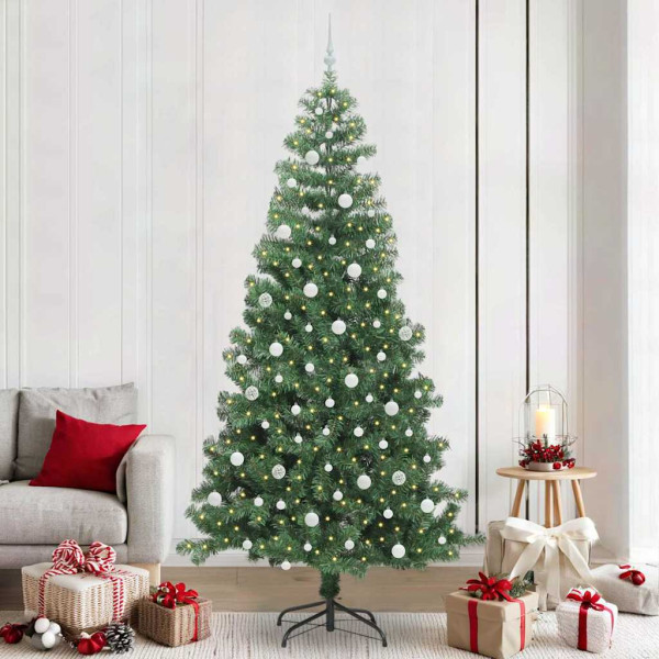 Árbol de Navidad con 300 LED con soporte Verde 240 cm PVC D