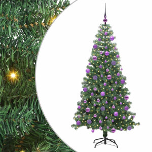 Árbol de Navidad con 300 LED con soporte Verde 240 cm PVC H