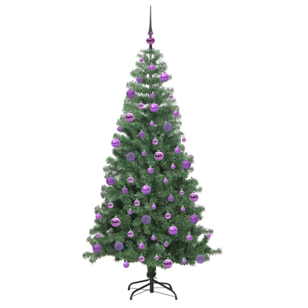 Árbol de Navidad con 300 LED con soporte Verde 240 cm PVC M 4