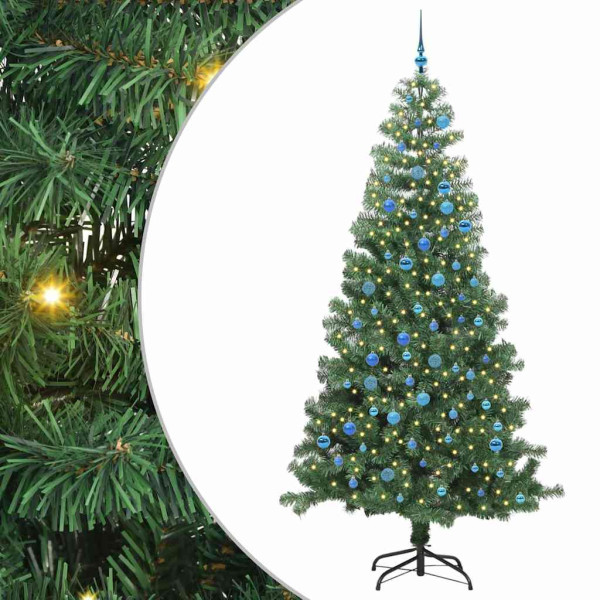 Árbol de Navidad con 300 LED con soporte Verde 240 cm PVC D