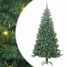 Árbol de Navidad con 300 LED con soporte Verde 240 cm PVC 1