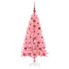 Árbol de Navidad con 150 LED con soporte Rosa 120 cm PVC 3