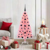 Árbol de Navidad con 150 LED con soporte Rosa 120 cm PVC 1