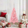 Árbol de Navidad con 150 LED con soporte Rosa 120 cm PVC 1