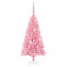 Árbol de Navidad con 150 LED con soporte Rosa 120 cm PVC 4