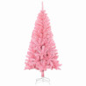 Árbol de Navidad con 150 LED con soporte Rosa 120 cm PVC 5
