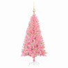 Árbol de Navidad con 150 LED con soporte Rosa 120 cm PVC 4