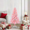 Árbol de Navidad con 150 LED con soporte Rosa 120 cm PVC 1