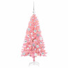 Árbol de Navidad con 150 LED con soporte Rosa 120 cm PVC 3