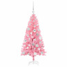 Árbol de Navidad con 150 LED con soporte Rosa 120 cm PVC 4