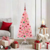 Árbol de Navidad con 150 LED con soporte Rosa 120 cm PVC 1