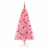 Árbol de Navidad con 150 LED con soporte Rosa 150 cm PVC 4