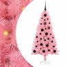 Árbol de Navidad con 150 LED con soporte Rosa 150 cm PVC 2