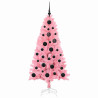 Árbol de Navidad con 150 LED con soporte Rosa 150 cm PVC 4
