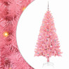 Árbol de Navidad con 150 LED con soporte Rosa 150 cm PVC 1