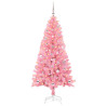 Árbol de Navidad con 150 LED con soporte Rosa 150 cm PVC 2