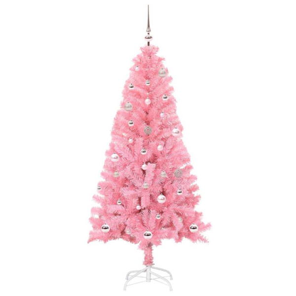 Árbol de Navidad con 150 LED con soporte Rosa 150 cm PVC M 3