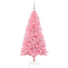 Árbol de Navidad con 150 LED con soporte Rosa 150 cm PVC 3