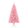 Árbol de Navidad con 150 LED con soporte Rosa 150 cm PVC 3