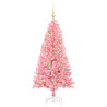 Árbol de Navidad con 150 LED con soporte Rosa 150 cm PVC 3