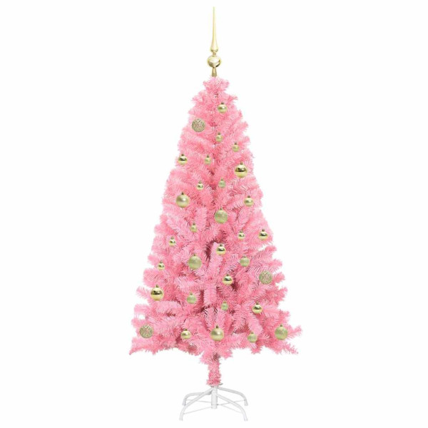 Árbol de Navidad con 150 LED con soporte Rosa 150 cm PVC M 4