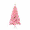 Árbol de Navidad con 150 LED con soporte Rosa 150 cm PVC 4