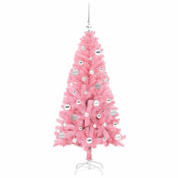 Árbol de Navidad con 150 LED con soporte Rosa 150 cm PVC M 4