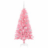 Árbol de Navidad con 150 LED con soporte Rosa 150 cm PVC 4
