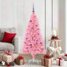 Árbol de Navidad con 150 LED con soporte Rosa 150 cm PVC 1