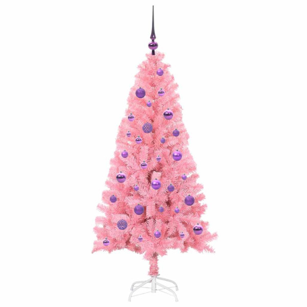 Árbol de Navidad con 150 LED con soporte Rosa 150 cm PVC M 4
