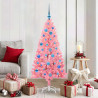 Árbol de Navidad con 150 LED con soporte Rosa 150 cm PVC 1