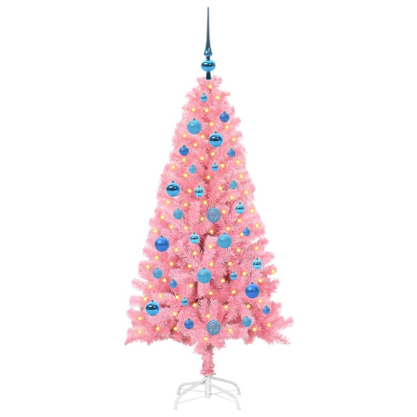 Árbol de Navidad con 150 LED con soporte Rosa 150 cm PVC M 3