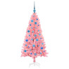 Árbol de Navidad con 150 LED con soporte Rosa 150 cm PVC 3